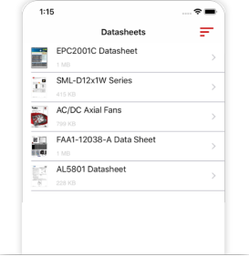Nieuwe productspecificaties en datasheets
