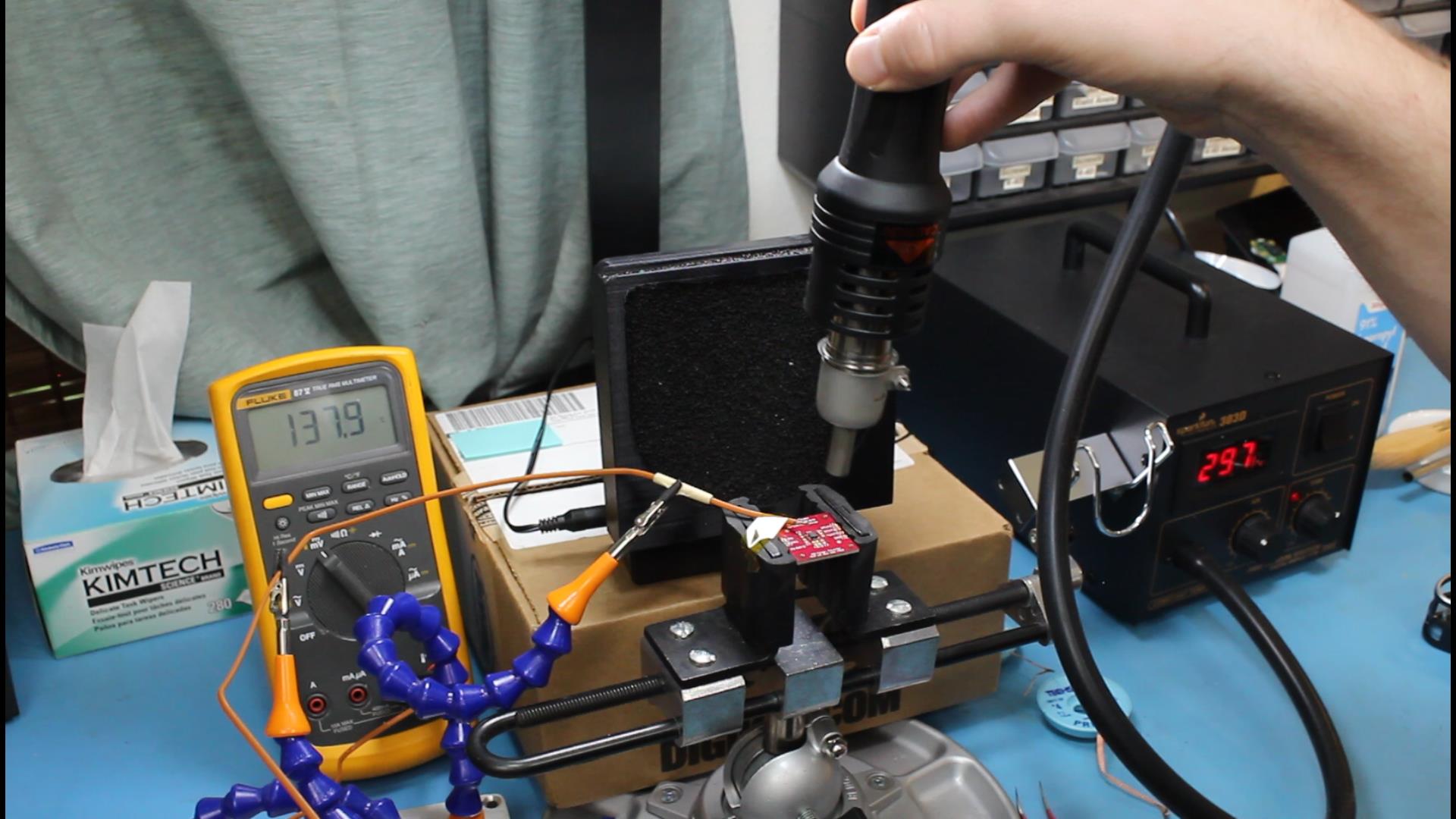 How to solder a QFN or MLF package by hand with a hot air rework station